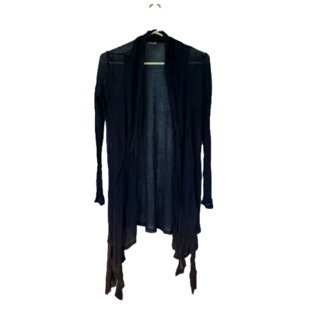 Piko 1988 long open sheer asymmetrical cardigan size large